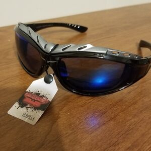 Element Eight Performance UV400 Wraparound Gray  Black Foam Padded Sungl…